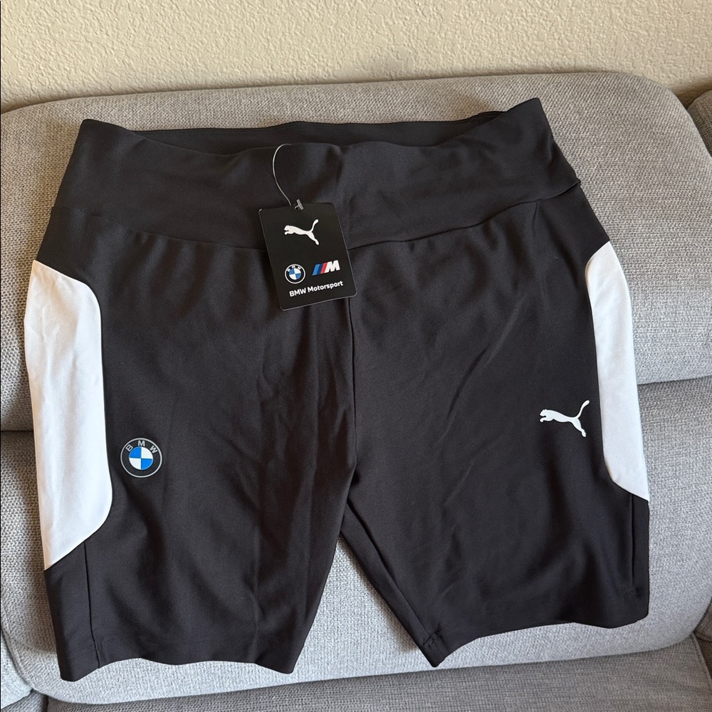 Puma Women's Black Shorts with White Details